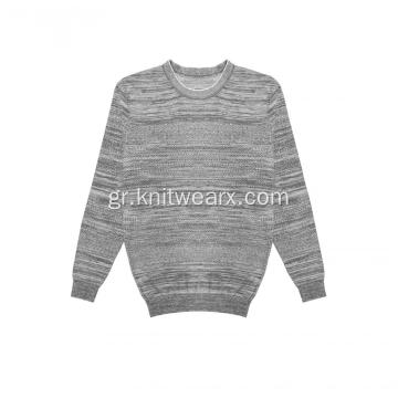 Ανδρικό πλεκτό πουλόβερ Charcoal AB Yarn Crewneck πουλόβερ